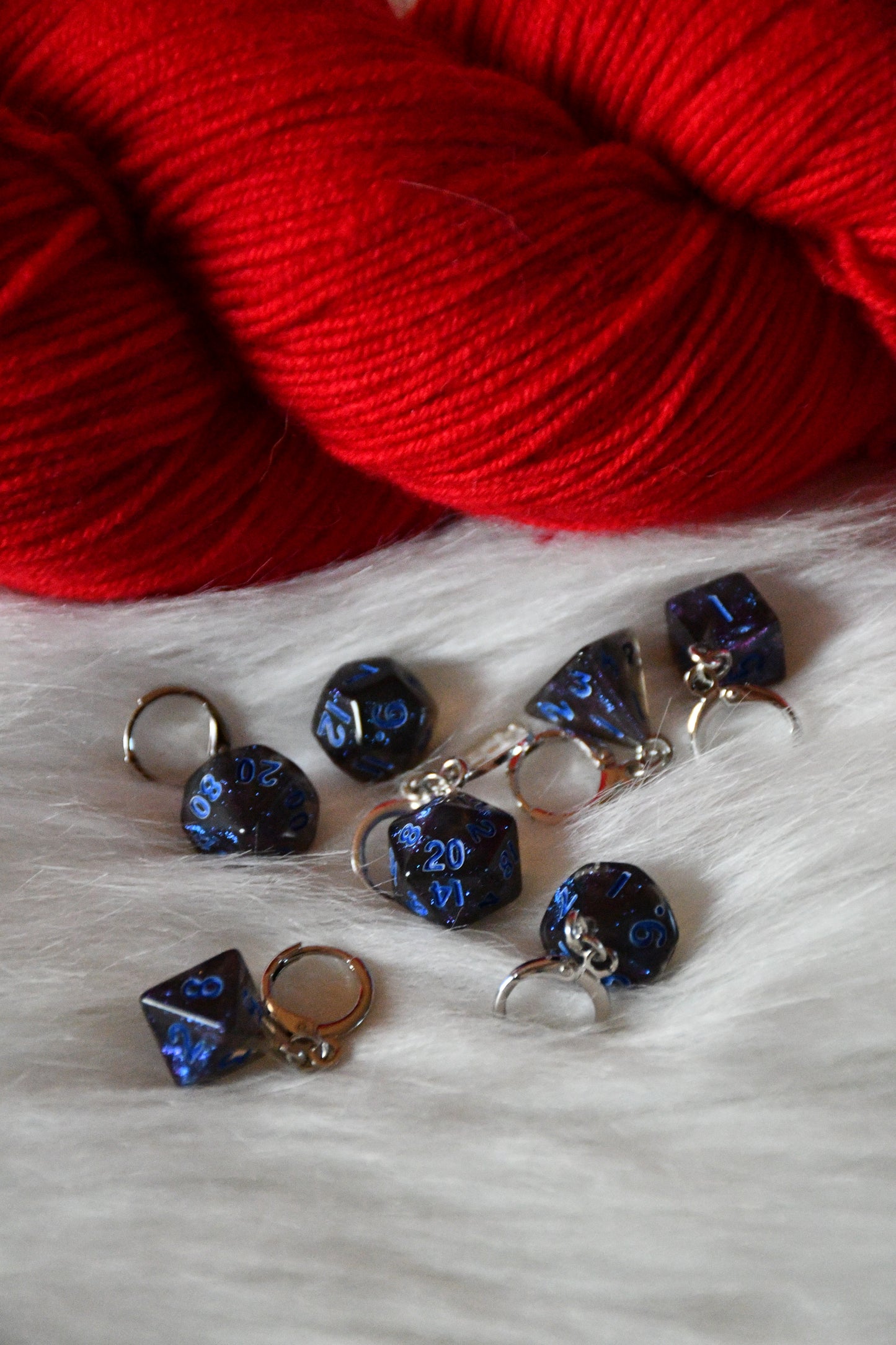 7 Piece (Shimmery deep blue/purple with blue ink)