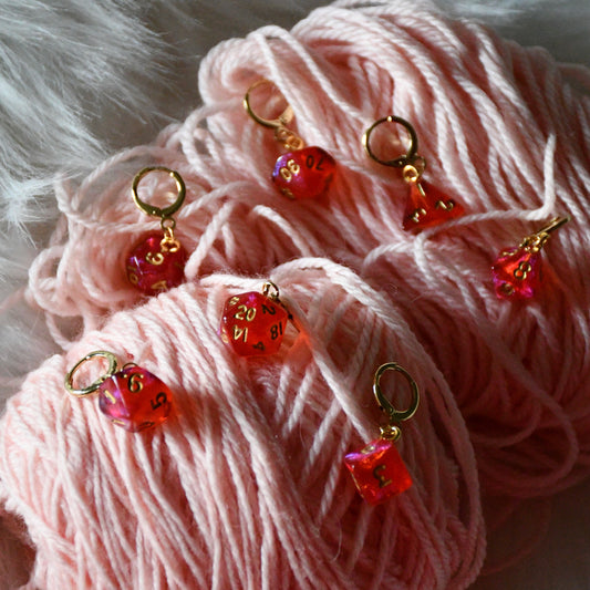 7 Piece (Shimmery red with gold ink)