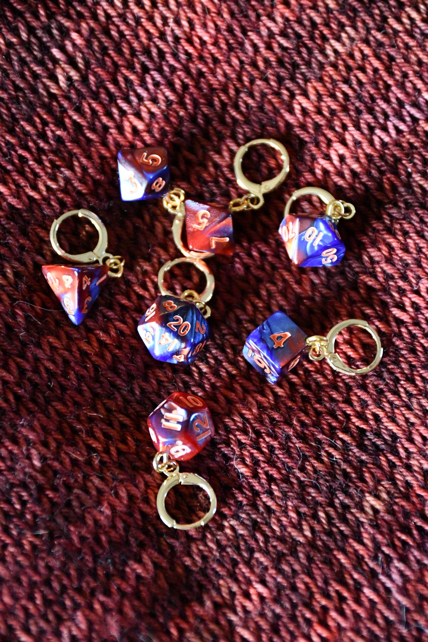 7 Piece (Blue/red with orange ink)