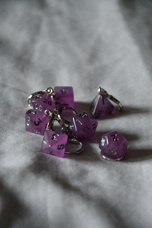 7 Piece (Hazy purple with silver ink)
