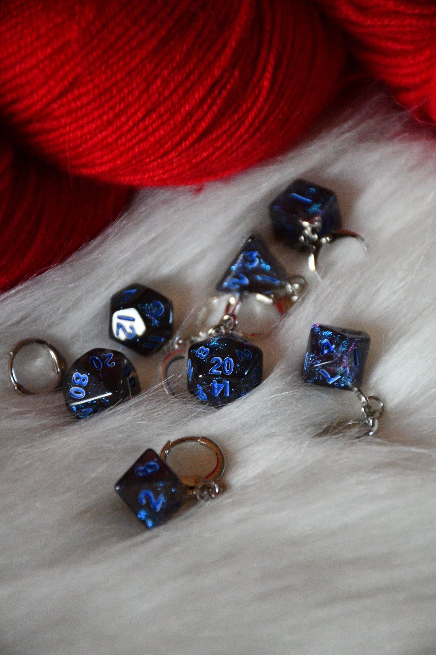 7 Piece (Shimmery deep blue/purple with blue ink)