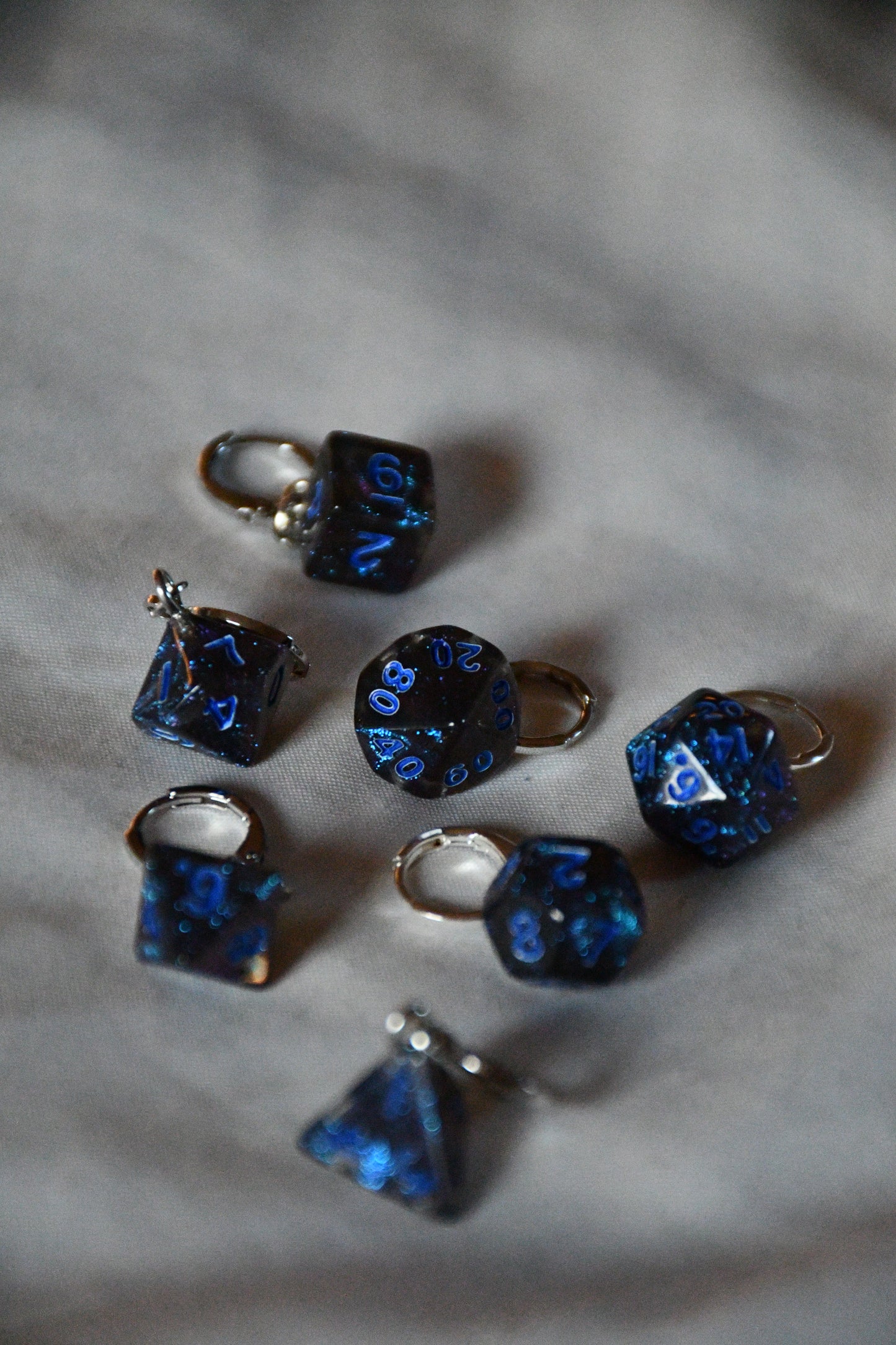 7 Piece (Shimmery deep blue/purple with blue ink)