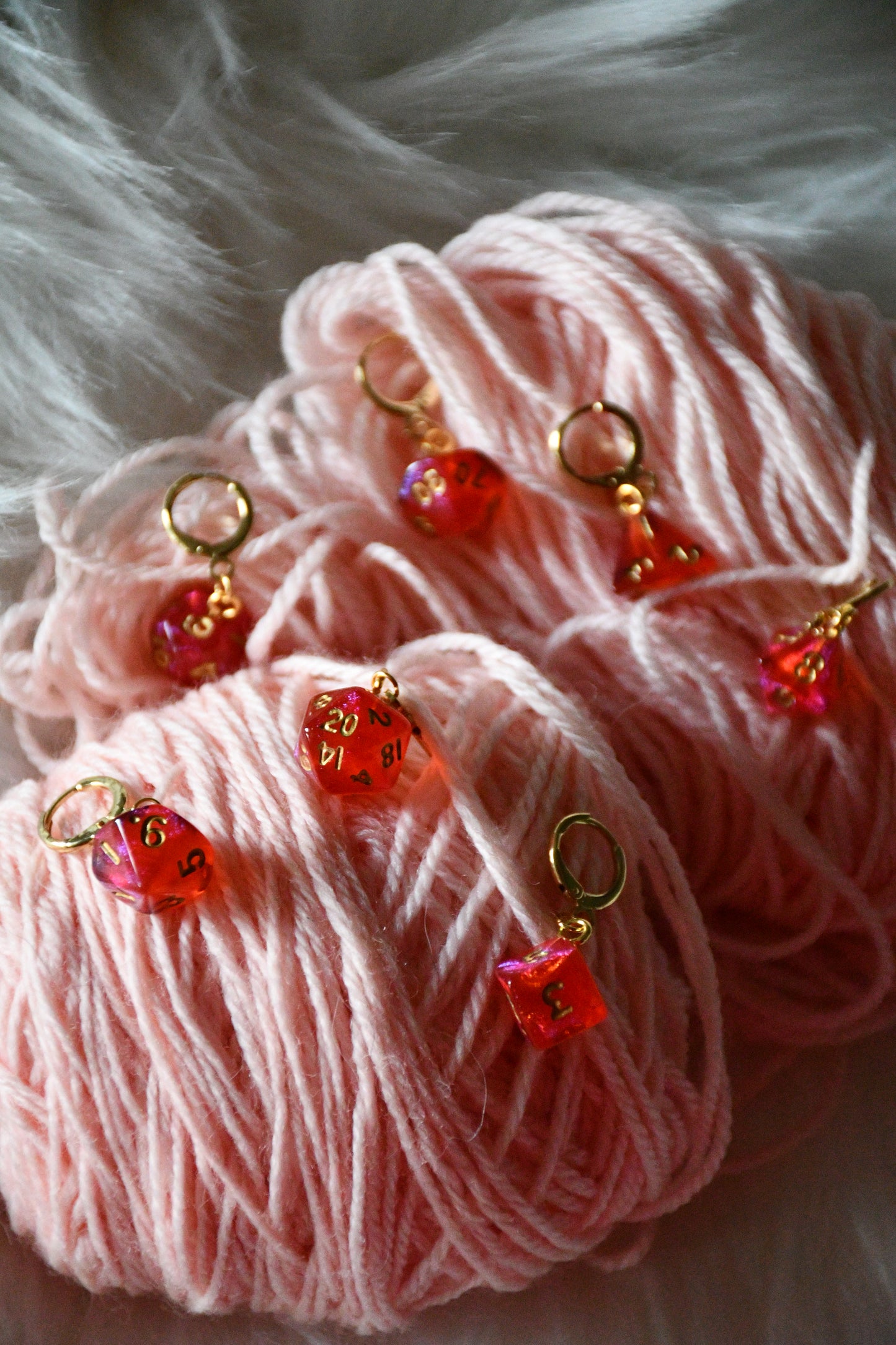 7 Piece (Shimmery red with gold ink)