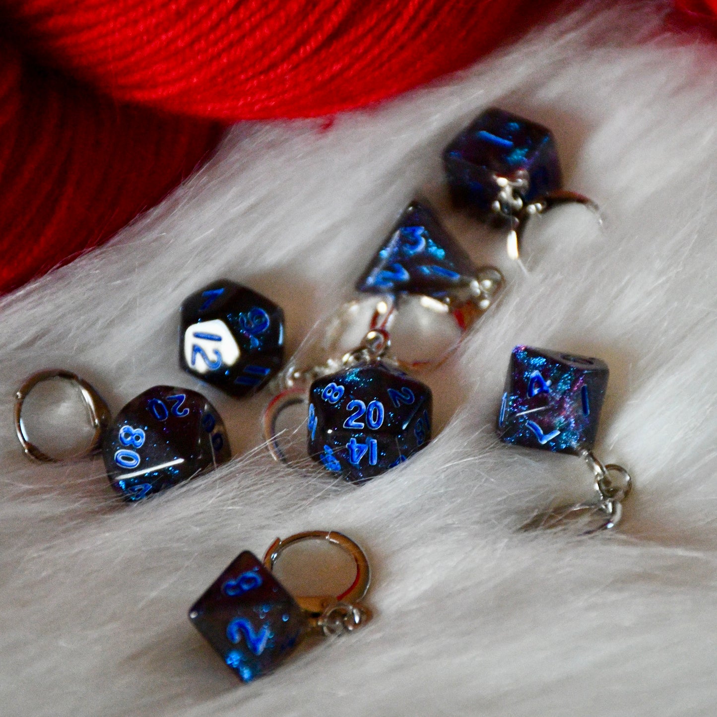 7 Piece (Shimmery deep blue/purple with blue ink)