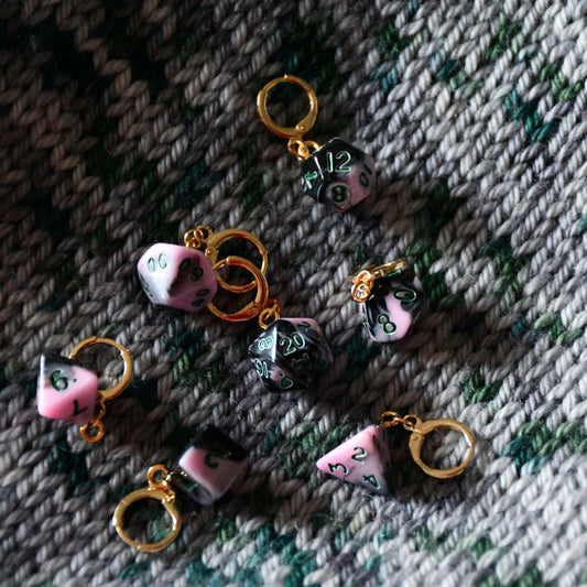 7 Piece (Pink/black with green ink)