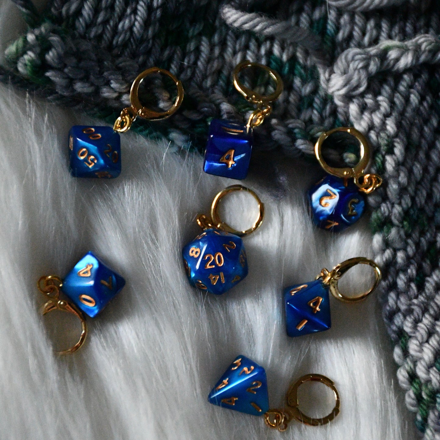 7 Piece (Pearl blue with gold ink)