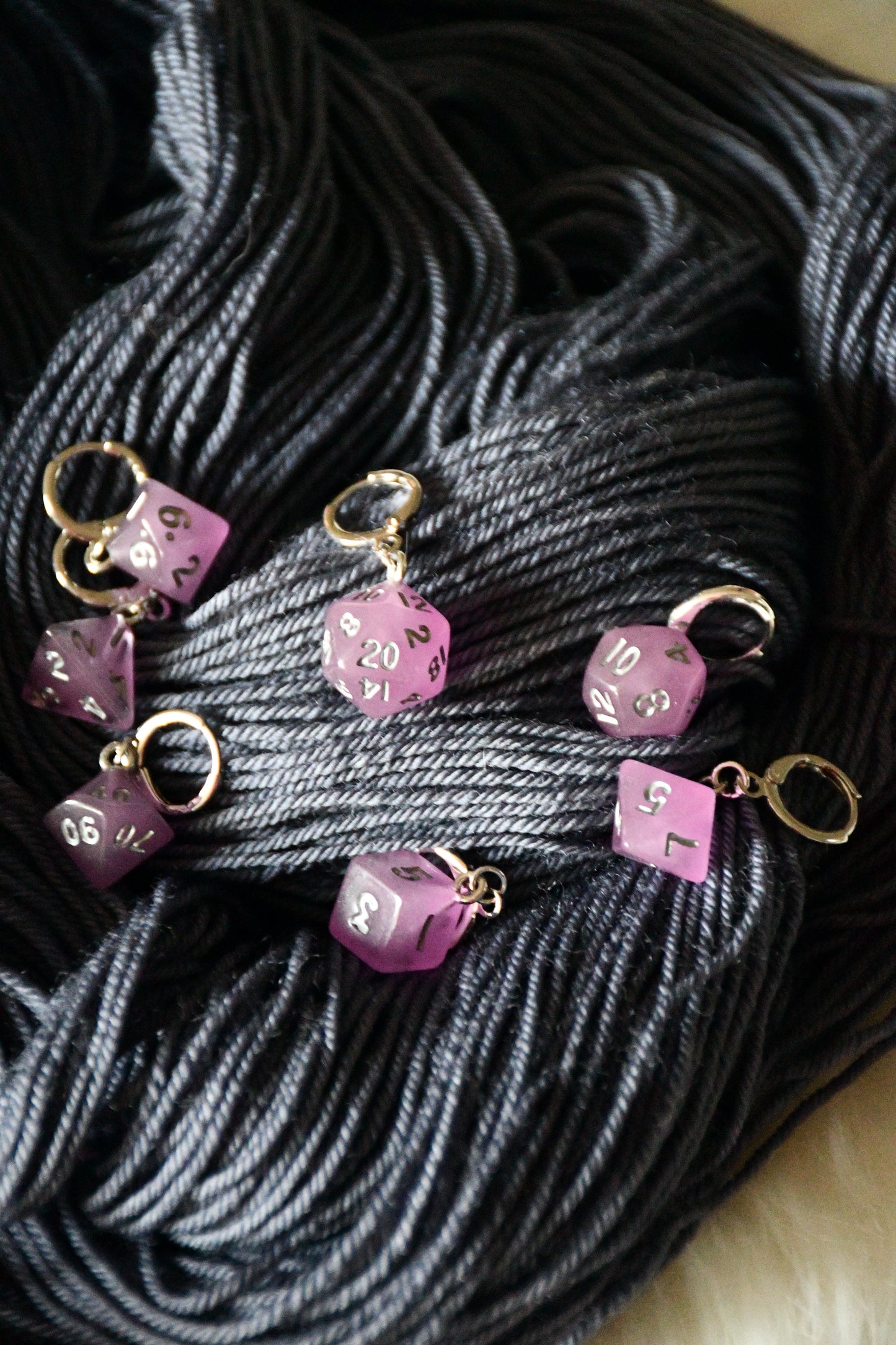 7 Piece (Hazy purple with silver ink)