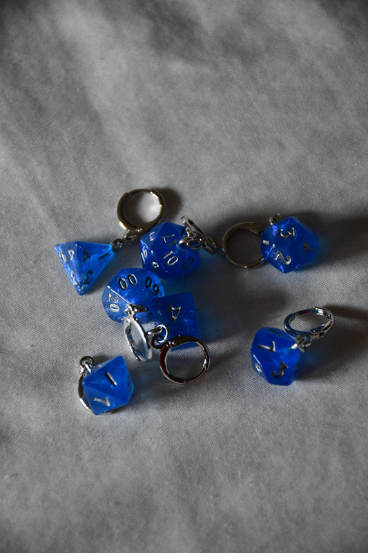 7 Piece (Shimmery blue with silver ink)