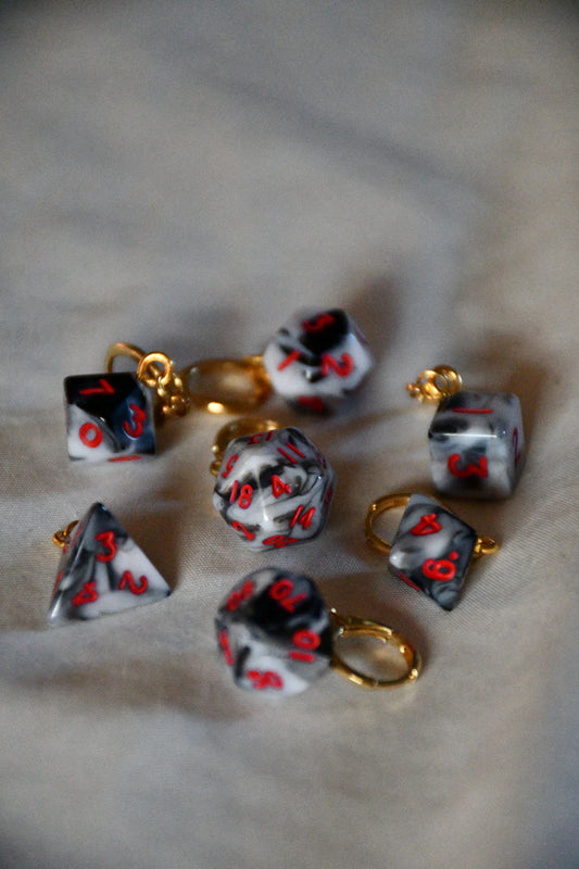 7 Piece (Black/white with red ink)