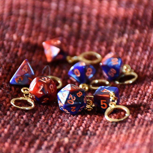 7 Piece (Blue/red with orange ink)