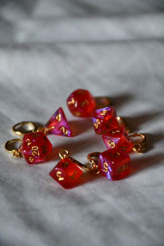 7 Piece (Shimmery red with gold ink)