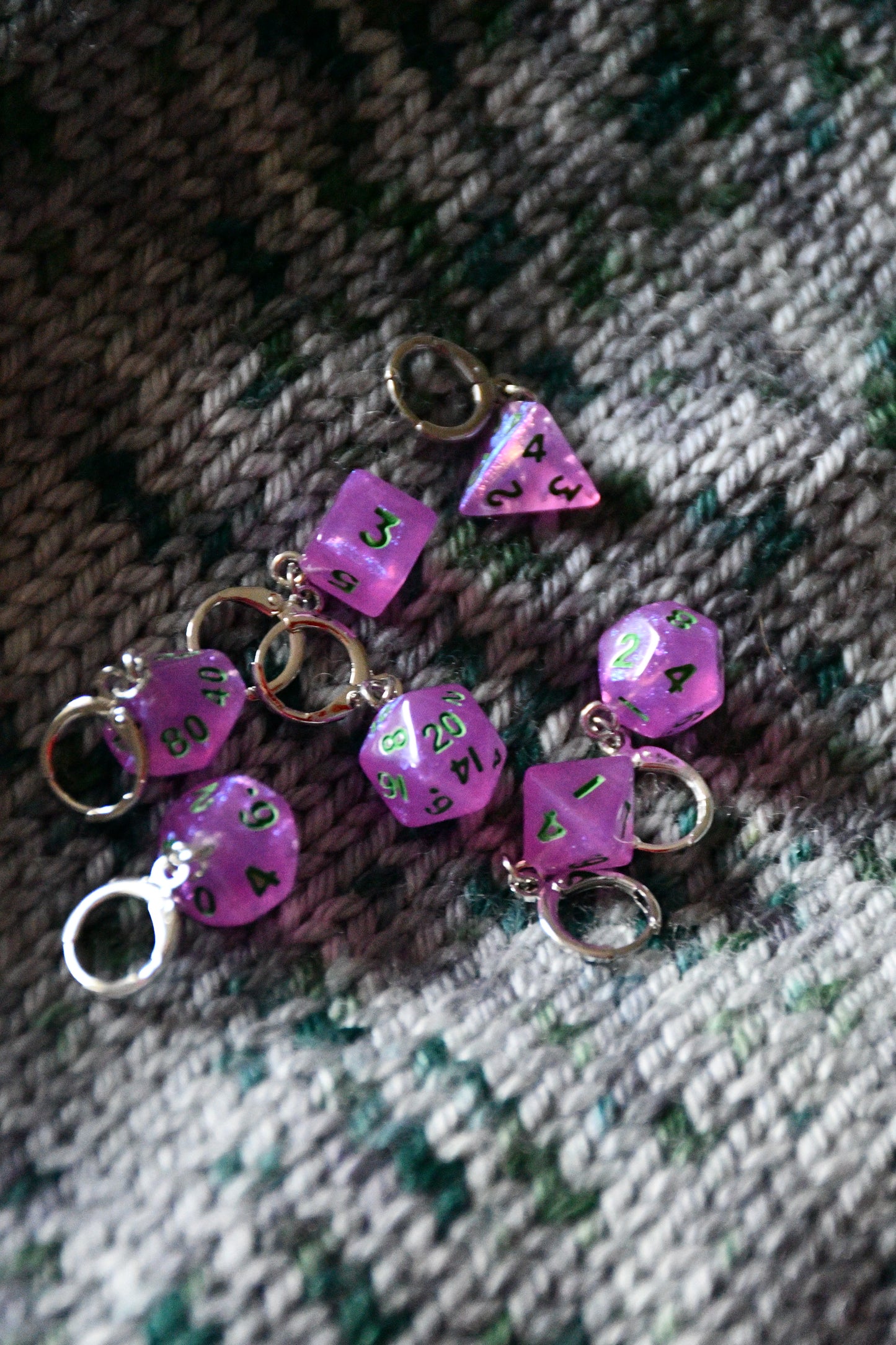 7 Piece (Shimmery purple with green ink)