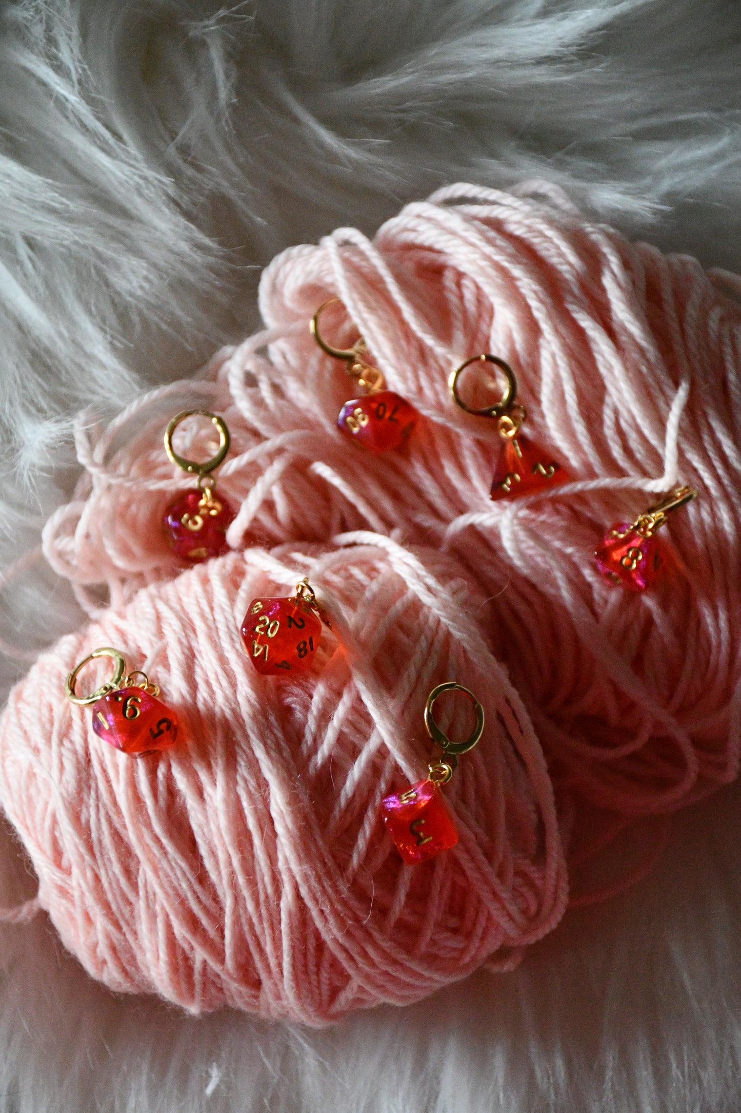 7 Piece (Shimmery red with gold ink)