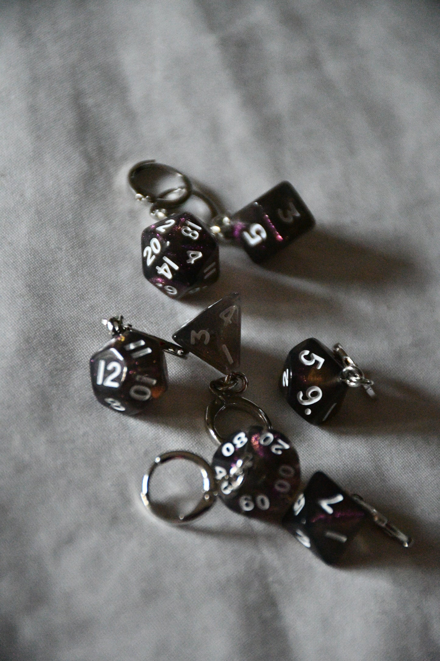7 Piece (Shimmery Purple/Grey with white ink)