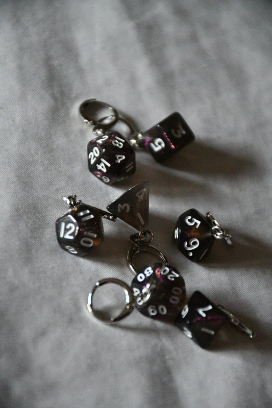 7 Piece (Shimmery Purple/Grey with white ink)