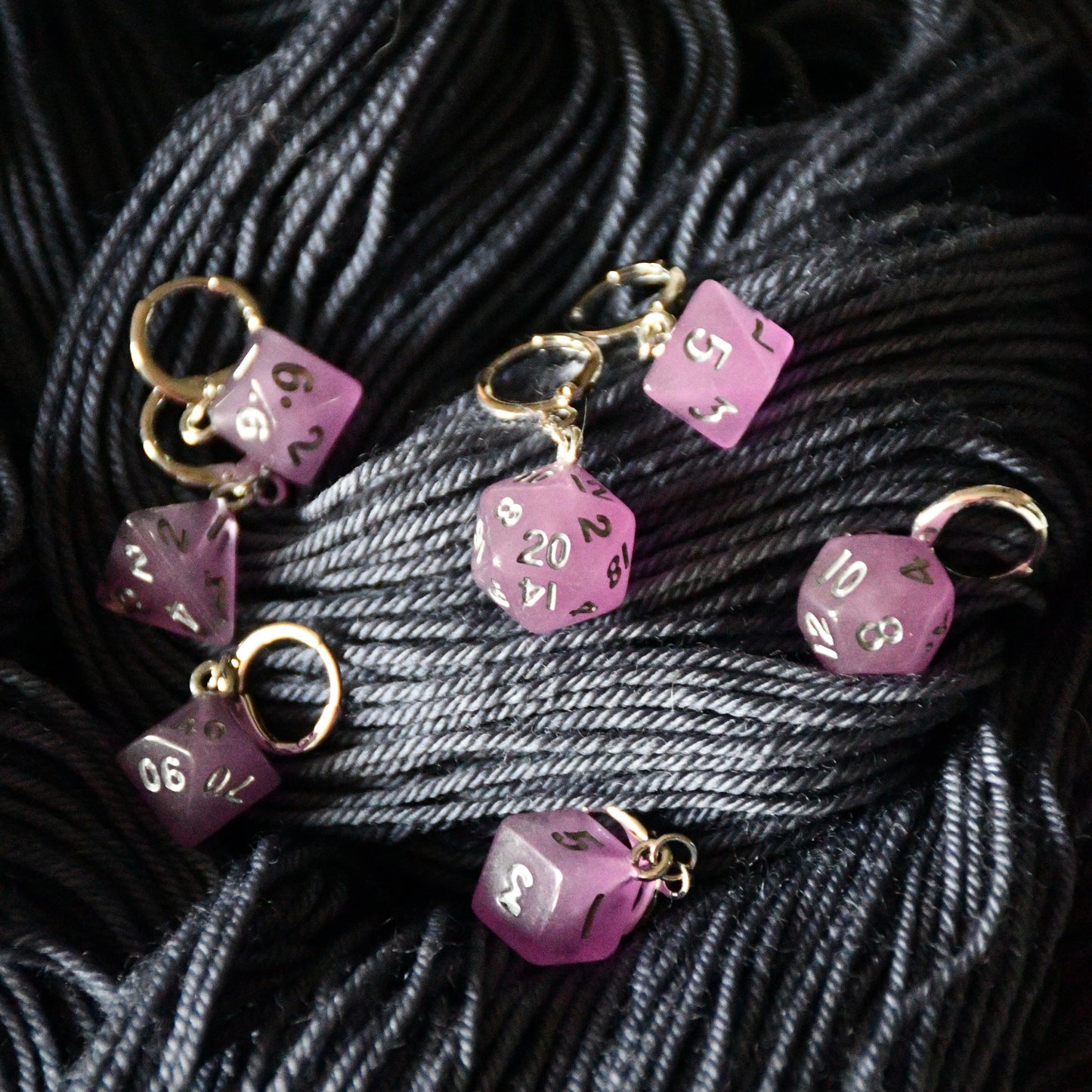 7 Piece (Hazy purple with silver ink)